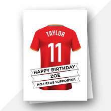 Load image into Gallery viewer, Personalised: Liverpool Football Fan Birthday Card
