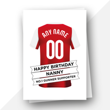 Load image into Gallery viewer, Personalised: Arsenal Football Fan Birthday Card