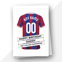 Load image into Gallery viewer, Personalised: Crystal Palace Football Fan Birthday Card