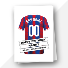 Load image into Gallery viewer, Personalised: Crystal Palace Football Fan Birthday Card