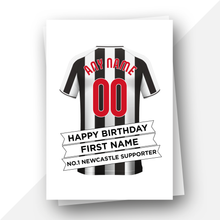 Load image into Gallery viewer, Personalised: Newcastle Football Fan Birthday Card