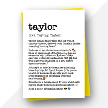 Load image into Gallery viewer, Personalised: Fun personality birthday card