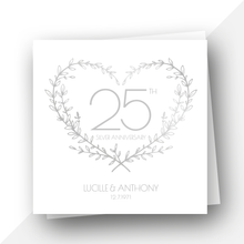 Load image into Gallery viewer, Personalised: 25th Silver Anniversary