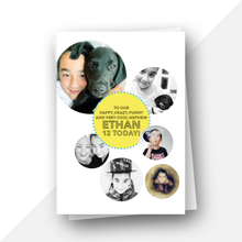 Load image into Gallery viewer, Personalised: Keepsake multiple photo birthday card