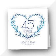 Load image into Gallery viewer, Personalised: 45th Sapphire Anniversary