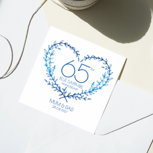 Load image into Gallery viewer, Personalised: 65th Blue Sapphire Anniversary