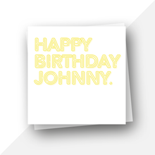Load image into Gallery viewer, Personalised: Happy birthday neon lights card