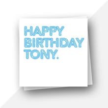Load image into Gallery viewer, Personalised: Happy birthday neon lights card