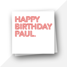 Load image into Gallery viewer, Personalised: Happy birthday neon lights card