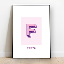 Load image into Gallery viewer, Personalised: Keepsake initial print for her