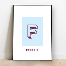 Load image into Gallery viewer, Personalised: Keepsake initial print for him