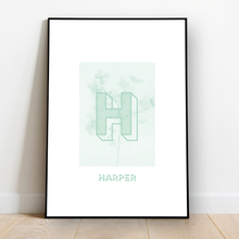 Load image into Gallery viewer, Personalised: Keepsake initial print for her