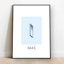 Load image into Gallery viewer, Personalised: Keepsake initial print for him