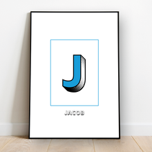 Load image into Gallery viewer, Personalised: Keepsake initial print for him