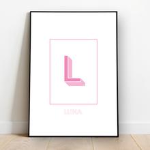 Load image into Gallery viewer, Personalised: Keepsake initial print for her