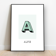 Load image into Gallery viewer, Personalised: Keepsake initial print for him