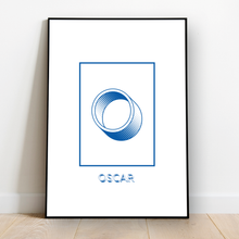 Load image into Gallery viewer, Personalised: Keepsake initial print for him
