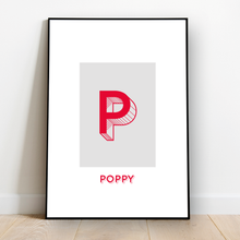 Load image into Gallery viewer, Personalised: Keepsake initial print for her