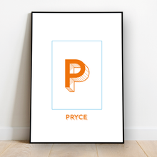 Load image into Gallery viewer, Personalised: Keepsake initial print for him