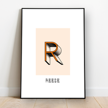 Load image into Gallery viewer, Personalised: Keepsake initial print for her