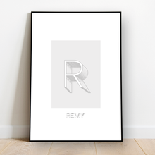 Load image into Gallery viewer, Personalised: Keepsake initial print for him