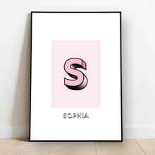 Load image into Gallery viewer, Personalised: Keepsake initial print for her