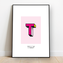 Load image into Gallery viewer, Personalised: Keepsake initial print for her
