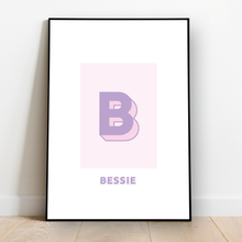 Load image into Gallery viewer, Personalised: Keepsake initial print for her