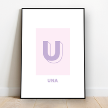 Load image into Gallery viewer, Personalised: Keepsake initial print for her