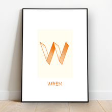 Load image into Gallery viewer, Personalised: Keepsake initial print for her