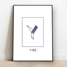 Load image into Gallery viewer, Personalised: Keepsake initial print for him