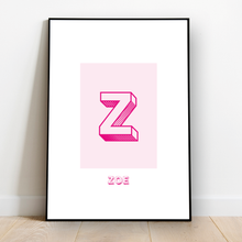 Load image into Gallery viewer, Personalised: Keepsake initial print for her