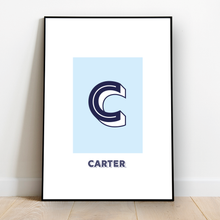 Load image into Gallery viewer, Personalised: Keepsake initial print for him