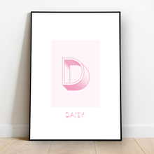 Load image into Gallery viewer, Personalised: Keepsake initial print for her