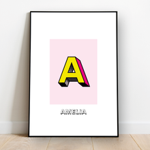 Load image into Gallery viewer, Personalised: Keepsake initial print for her