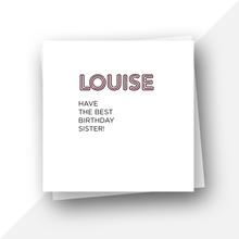 Load image into Gallery viewer, Personalised: Oldest sister birthday card