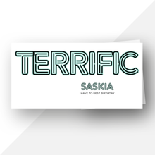 Load image into Gallery viewer, Personalised: Sister terrific birthday card