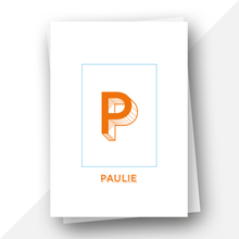 Load image into Gallery viewer, Personalised: Keepsake initial birthday card for him