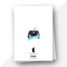 Load image into Gallery viewer, Personalised: Gamer birthday card with blue text