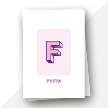 Load image into Gallery viewer, Personalised: Keepsake initial birthday card for her