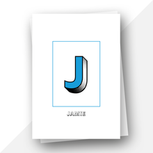 Load image into Gallery viewer, Personalised: Keepsake initial birthday card for him