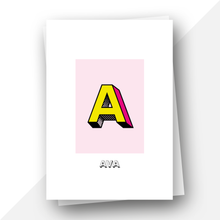 Load image into Gallery viewer, Personalised: Keepsake initial birthday card for her