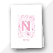 Load image into Gallery viewer, Personalised: Keepsake initial birthday card for her