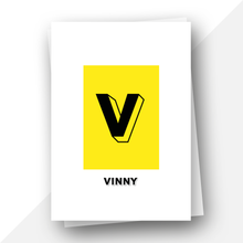 Load image into Gallery viewer, Personalised: Keepsake initial birthday card for him