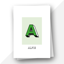 Load image into Gallery viewer, Personalised: Keepsake initial birthday card for him