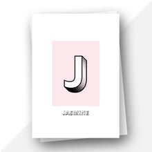 Load image into Gallery viewer, Personalised: Keepsake initial birthday card for her