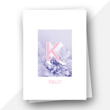 Load image into Gallery viewer, Personalised: Keepsake initial birthday card for her