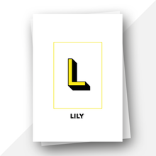 Load image into Gallery viewer, Personalised: Keepsake initial birthday card for her