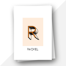 Load image into Gallery viewer, Personalised: Keepsake initial birthday card for her