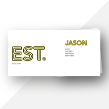 Load image into Gallery viewer, Personalised: Oldest brother neon lights birthday card